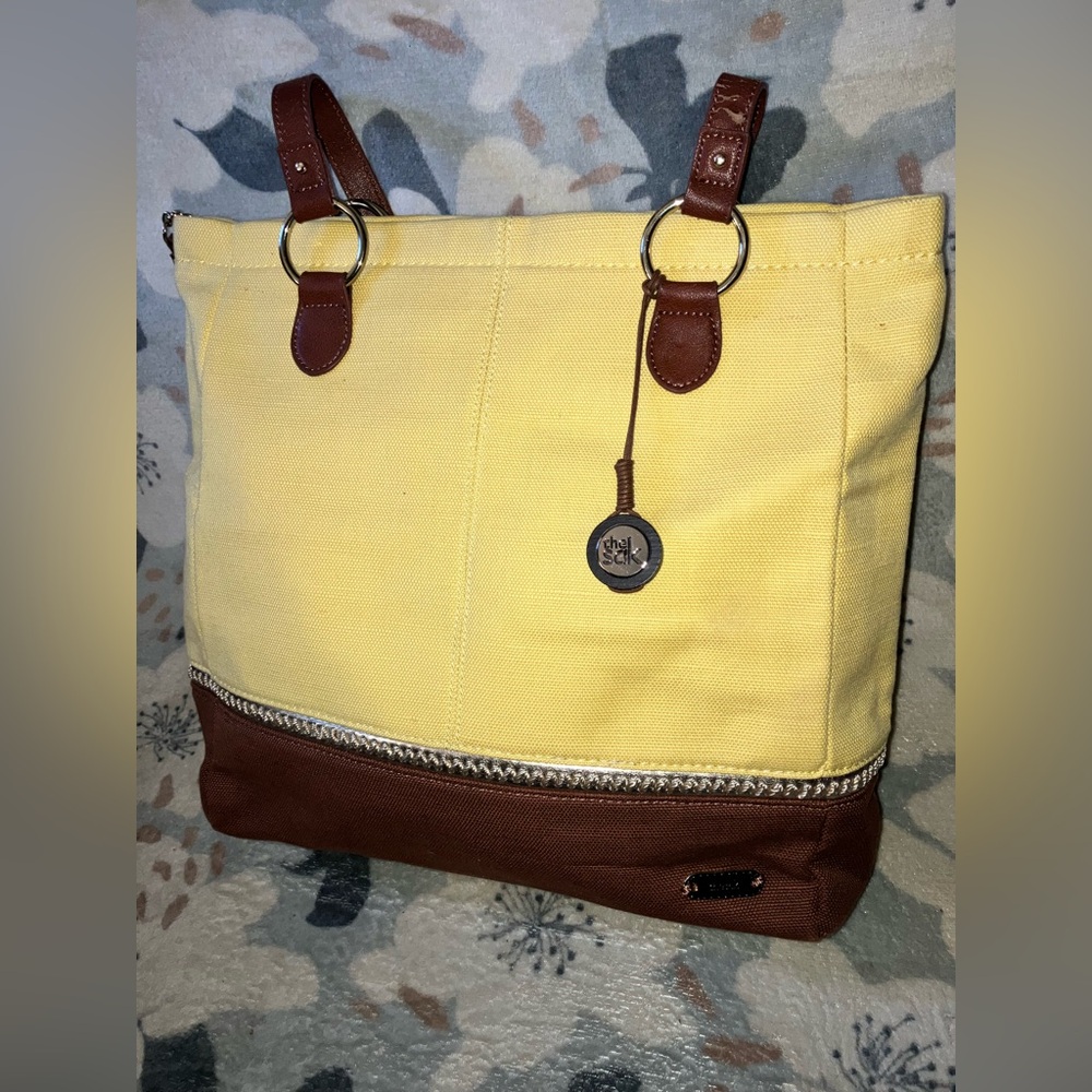 The Sak Yellow Canvas Tote Bag